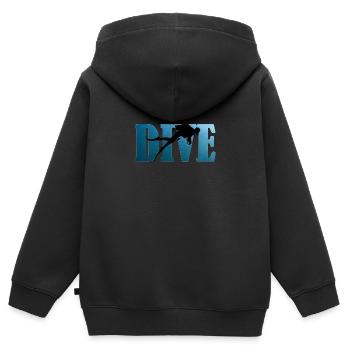 SCUBA DIVE - Sweat Premium à capuche zippé enfant bio - noir - Dos - AI Model Kid Male (0cm)