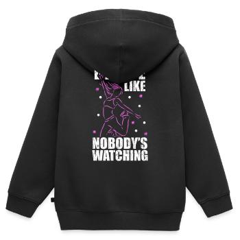 Tanzen Fitnessstudio Fitnesstrainer - Kinder Premium Organic Zip Hoodie - Schwarz - Hinten - AI Model Kid Male (0cm)