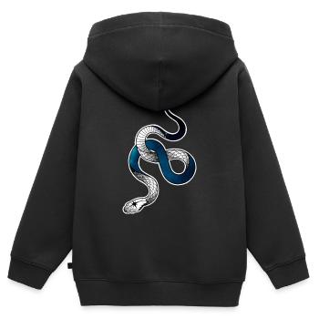 Kosmose schlange - Kinder Premium Organic Zip Hoodie - Schwarz - Hinten - AI Model Kid Male (0cm)