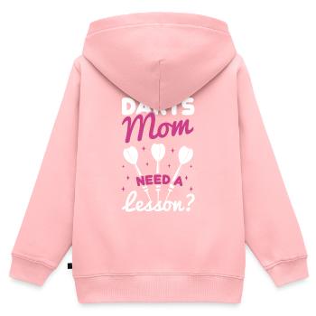 Darter Mutter - Brauchst Du eine Lektion - Kinder Premium Organic Zip Hoodie - Rosa - Hinten - AI Model Kid Female (0cm)