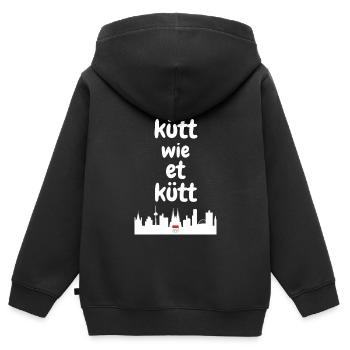 Karneval Köln Kölsches Grundgesetz Lustig Alaaf - Kinder Premium Organic Zip Hoodie - Schwarz - Hinten - AI Model Kid Male (0cm)