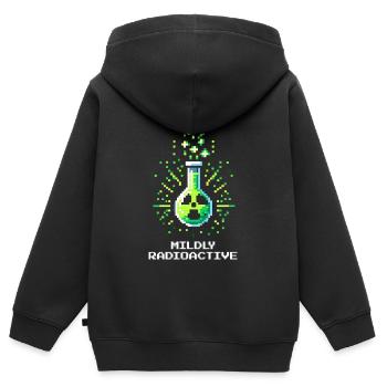 Statuseffekt: leicht radioaktiv | Chemie - Kinder Premium Organic Zip Hoodie - Schwarz - Hinten - AI Model Kid Male (0cm)