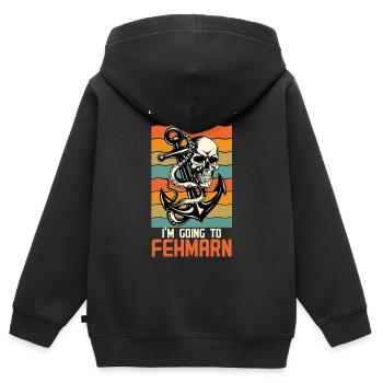 Opa ALTERSHEIM KANN WARTEN ICH FAHR NACH - Kinder Premium Organic Zip Hoodie - Schwarz - Hinten - AI Model Kid Male (0cm)