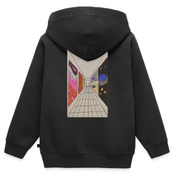 Perspective de l’esprit - Sweat Premium à capuche zippé enfant bio - noir - Dos - AI Model Kid Male (0cm)
