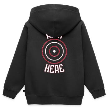 Dart Dartboard Dartpfeil - Kinder Premium Organic Zip Hoodie - Schwarz - Hinten - AI Model Kid Male (0cm)