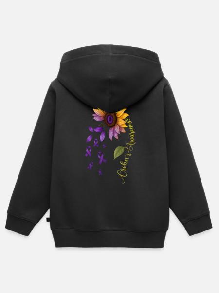 Crohns-Bewusstsein – IBD-Kämpfer Crohns-Krieger - Kinder Premium Organic Zip Hoodie - Schwarz