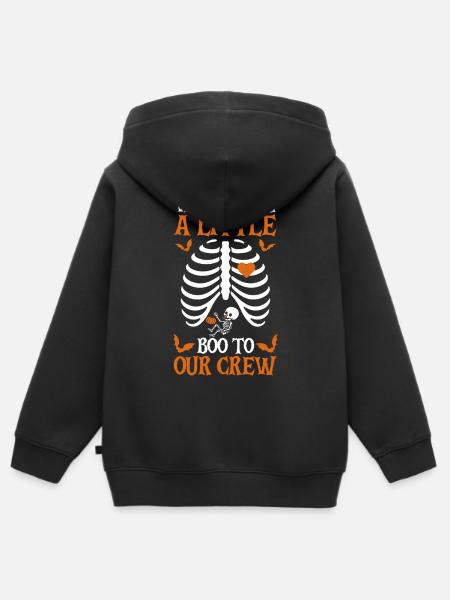 Funny Halloween Pumpkin Pregnancy - Kinder Premium Organic Zip Hoodie - Schwarz