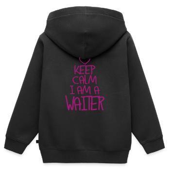 Best Kellner ever Kellner Geschenk - Kinder Premium Organic Zip Hoodie - Schwarz - Hinten - AI Model Kid Male (0cm)