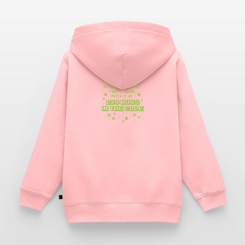 99 Bugs In The Code Programmer Source Coding Desig Kids Premium Organic Zip-up Hoodie
