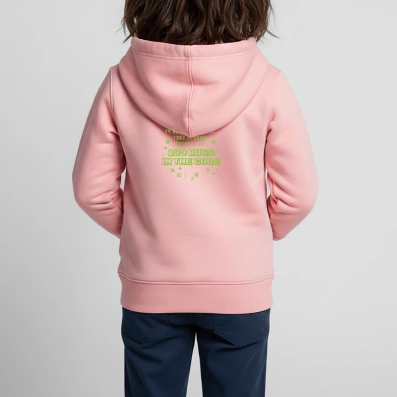 99 Bugs In The Code Programmer Source Coding Desig Kids Premium Organic Zip-up Hoodie