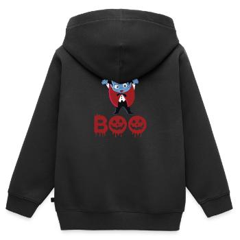 Vampir Halloween - Kinder Premium Organic Zip Hoodie - Schwarz - Hinten - AI Model Kid Male (0cm)