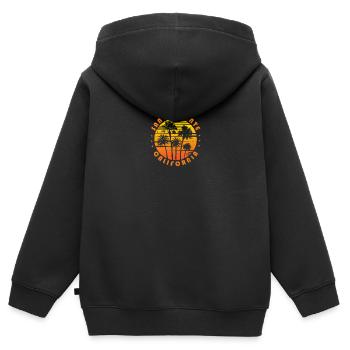 Retro San Clemente California Souvenir Vintage - Kinder Premium Organic Zip Hoodie - Schwarz - Hinten - AI Model Kid Male (0cm)