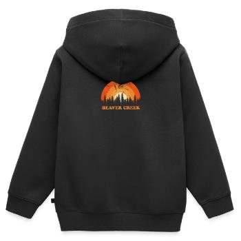Vintage Beaver Creek Colorado Fan Retro Cool - Kids Premium Organic Zip-up Hoodie - black - Back - AI Model Kid Male (0cm)