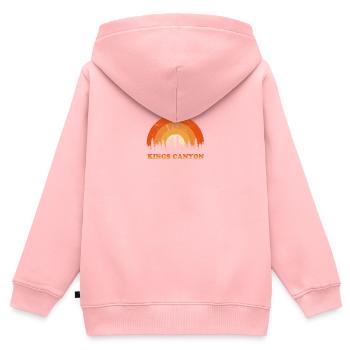 Vintage Kings Canyon Nationalpark Fan Retro Cool - Kinder Premium Organic Zip Hoodie - Rosa - Hinten - AI Model Kid Female (0cm)