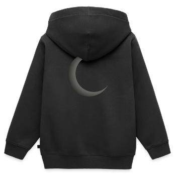 Mond Sichel Symbol Halbmond Nachthimmel Mondsichel - Kinder Premium Organic Zip Hoodie - Schwarz - Hinten - AI Model Kid Male (0cm)