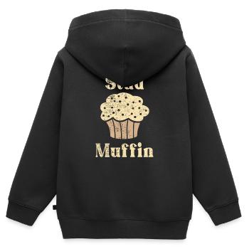 Stud Muffin - Sweat Premium à capuche zippé enfant bio - noir - Dos - AI Model Kid Male (0cm)