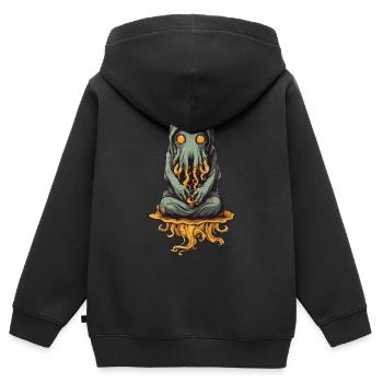 Halloween Tentakel Schleim Monster - Kinder Premium Organic Zip Hoodie - Schwarz - Hinten - AI Model Kid Male (0cm)