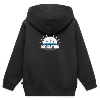 Schlittschuhe Laufen Eiskunstlauf Eishockey - Kinder Premium Organic Zip Hoodie - Schwarz - Hinten - AI Model Kid Male (0cm)