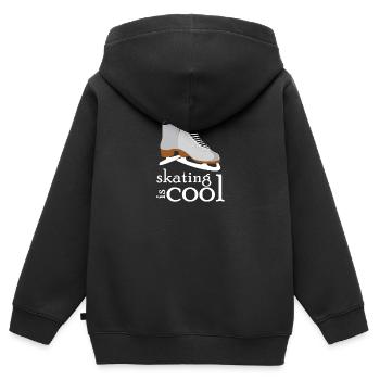 Schlittschuhe Laufen Eiskunstlauf Eishockey - Kinder Premium Organic Zip Hoodie - Schwarz - Hinten - AI Model Kid Male (0cm)