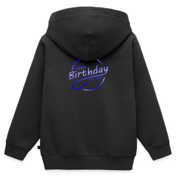 Happy Birthday Geburtstags Geschenke Feier Party - Kinder Premium Organic Zip Hoodie - Schwarz - Hinten - AI Model Kid Male (0cm)