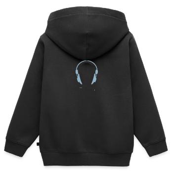Equalizer Musik Sound Beats Rhytmus Headset - Kinder Premium Organic Zip Hoodie - Schwarz - Hinten - AI Model Kid Male (0cm)