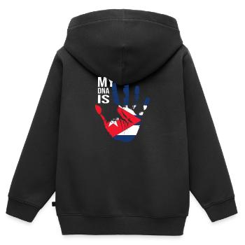 My DNA Is Cuban, Cool Cuba Flag, Cuba Love, Cuba - Kinder Premium Organic Zip Hoodie - Schwarz - Hinten - AI Model Kid Male (0cm)