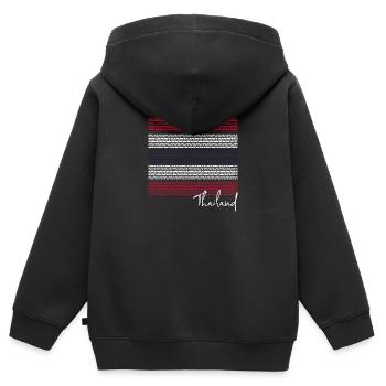 Thaïlande - Sweat Premium à capuche zippé enfant bio - noir - Dos - AI Model Kid Male (0cm)