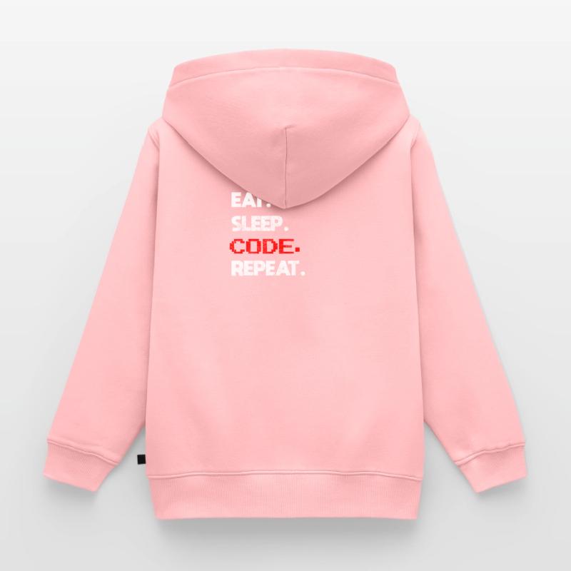 Coder programmer Kids Premium Organic Zip-up Hoodie