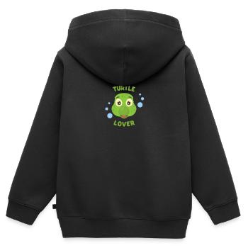 Schildkröte Schildkröten Turtle Lover Turtles - Kinder Premium Organic Zip Hoodie - Schwarz - Hinten - AI Model Kid Male (0cm)