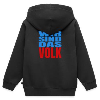 Wir sind das Volk - Kinder Premium Organic Zip Hoodie - Schwarz - Hinten - AI Model Kid Male (0cm)