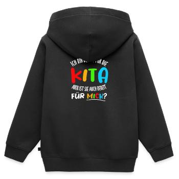 Kita 2020 Kindergartenkind Kita anfänger - Kinder Premium Organic Zip Hoodie - Schwarz - Hinten - AI Model Kid Male (0cm)