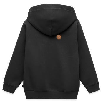 Cookie Peace Brustprint Kekse Hippie Geschenkidee - Kinder Premium Organic Zip Hoodie - Schwarz - Hinten - AI Model Kid Male (0cm)