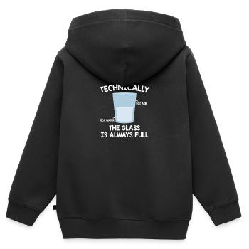 Chemiker Wasser | Chemie Biochemie Lehrer Geschenk - Kinder Premium Organic Zip Hoodie - Schwarz - Hinten - AI Model Kid Male (0cm)