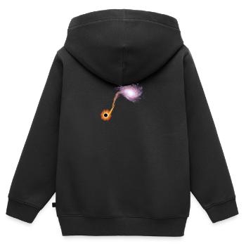 Schwarzes Loch Milchstraße Galaxy Universum - Kinder Premium Organic Zip Hoodie - Schwarz - Hinten - AI Model Kid Male (0cm)