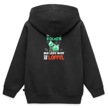 Chemie Labor für Chemielaborant Chemiker Geschenk - Kinder Premium Organic Zip Hoodie - Schwarz - Hinten - AI Model Kid Male (0cm)