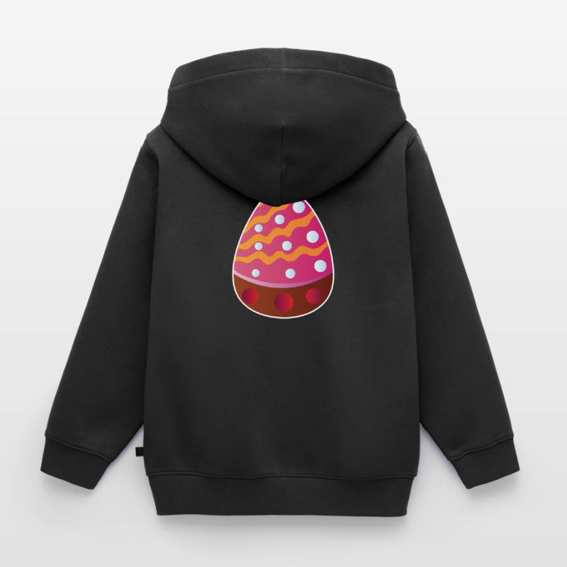 Easter Egg Easter Egg Kids Premium Organic Zip-up Hoodie