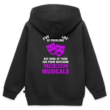 Theater Broadway-Musical Geschenk - Kinder Premium Organic Zip Hoodie - Schwarz - Hinten - AI Model Kid Male (0cm)