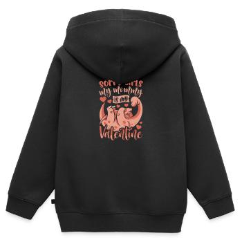 Sorry Girls My Mommy is My Valentine - Kinder Premium Organic Zip Hoodie - Schwarz - Hinten - AI Model Kid Male (0cm)