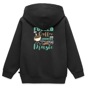 Countrymusic Western USA Amerika Band Geschenk - Kinder Premium Organic Zip Hoodie - Schwarz - Hinten - AI Model Kid Male (0cm)