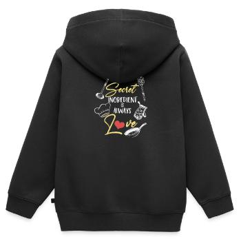 Küche Koch Kochen Chefkoch Küche Grill Geschenk - Kinder Premium Organic Zip Hoodie - Schwarz - Hinten - AI Model Kid Male (0cm)