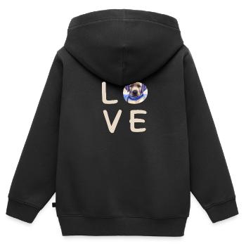 Love Labrador - Kinder Premium Organic Zip Hoodie - Schwarz - Hinten - AI Model Kid Male (0cm)