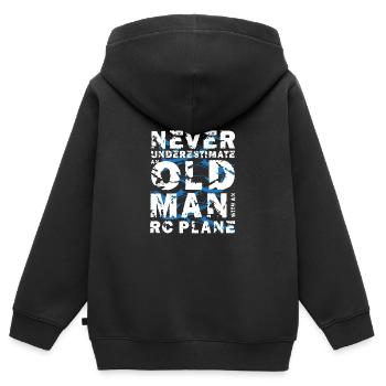 Avion modèle réduit RC - Sweat Premium à capuche zippé enfant bio - noir - Dos - AI Model Kid Male (0cm)