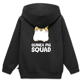 Cochons d'Inde - Guinea Pig Squad - Sweat Premium à capuche zippé enfant bio - noir - Dos - AI Model Kid Male (0cm)