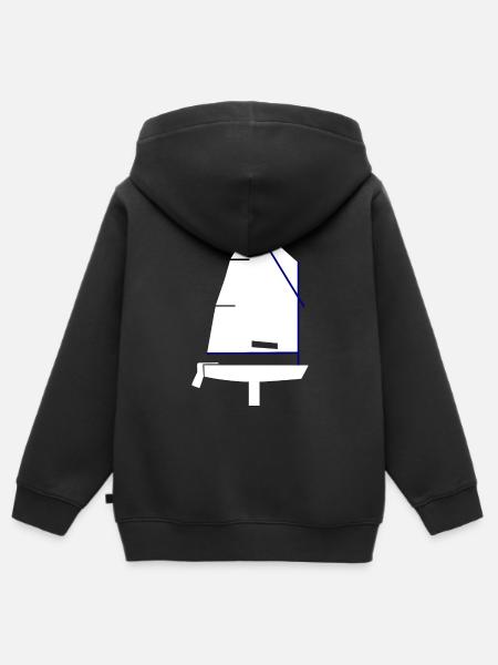 Opti DD - Kinder Premium Organic Zip Hoodie - Schwarz