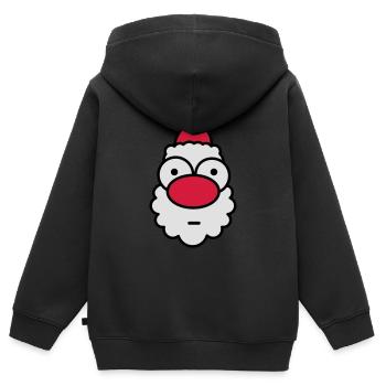 nikolaus*** - Kinder Premium Organic Zip Hoodie - Schwarz - Hinten - AI Model Kid Male (0cm)