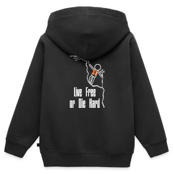 Vermesser Abenteuer - Kinder Premium Organic Zip Hoodie - Schwarz - Hinten - AI Model Kid Male (0cm)