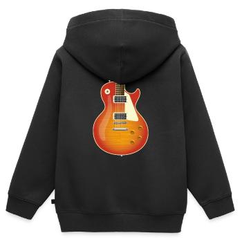 Les Paul - Kinder Premium Organic Zip Hoodie - Schwarz - Hinten - AI Model Kid Male (0cm)