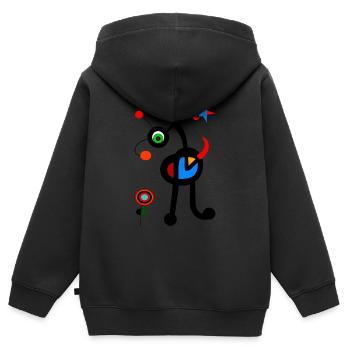 Bugs - Kinder Premium Organic Zip Hoodie - Schwarz - Hinten - AI Model Kid Male (0cm)