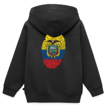 Ecuador - Kids Premium Organic Zip-up Hoodie - black - Back - AI Model Kid Male (0cm)