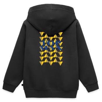 Top-Mann Leeds - Kinder Premium Organic Zip Hoodie - Schwarz - Hinten - AI Model Kid Male (0cm)